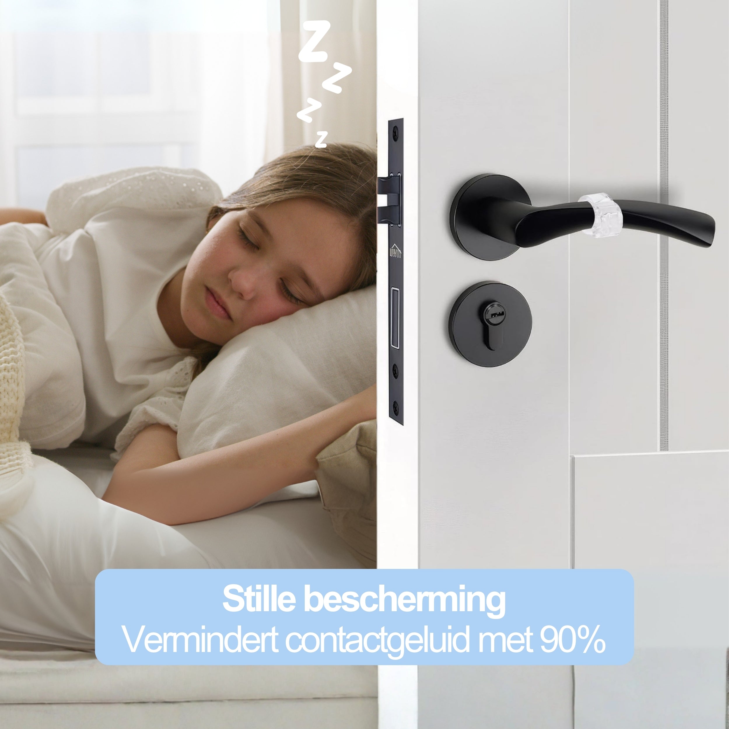 Amido siliconen deurstopper voor deurklink voorkomt schade aan muur en tegels en verminderd contact geluid