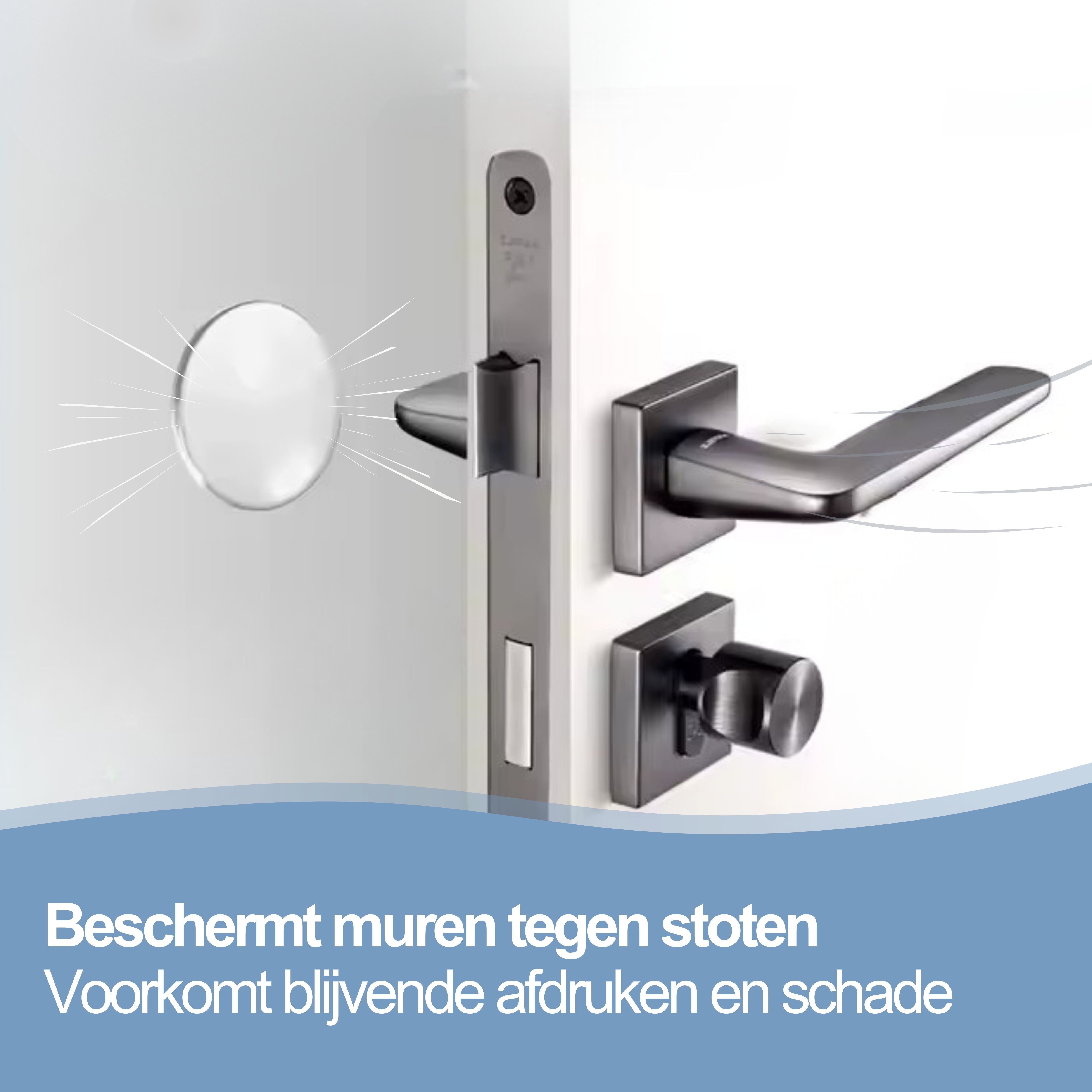deurstopper muur beschermt tegen deurklink en deurknop