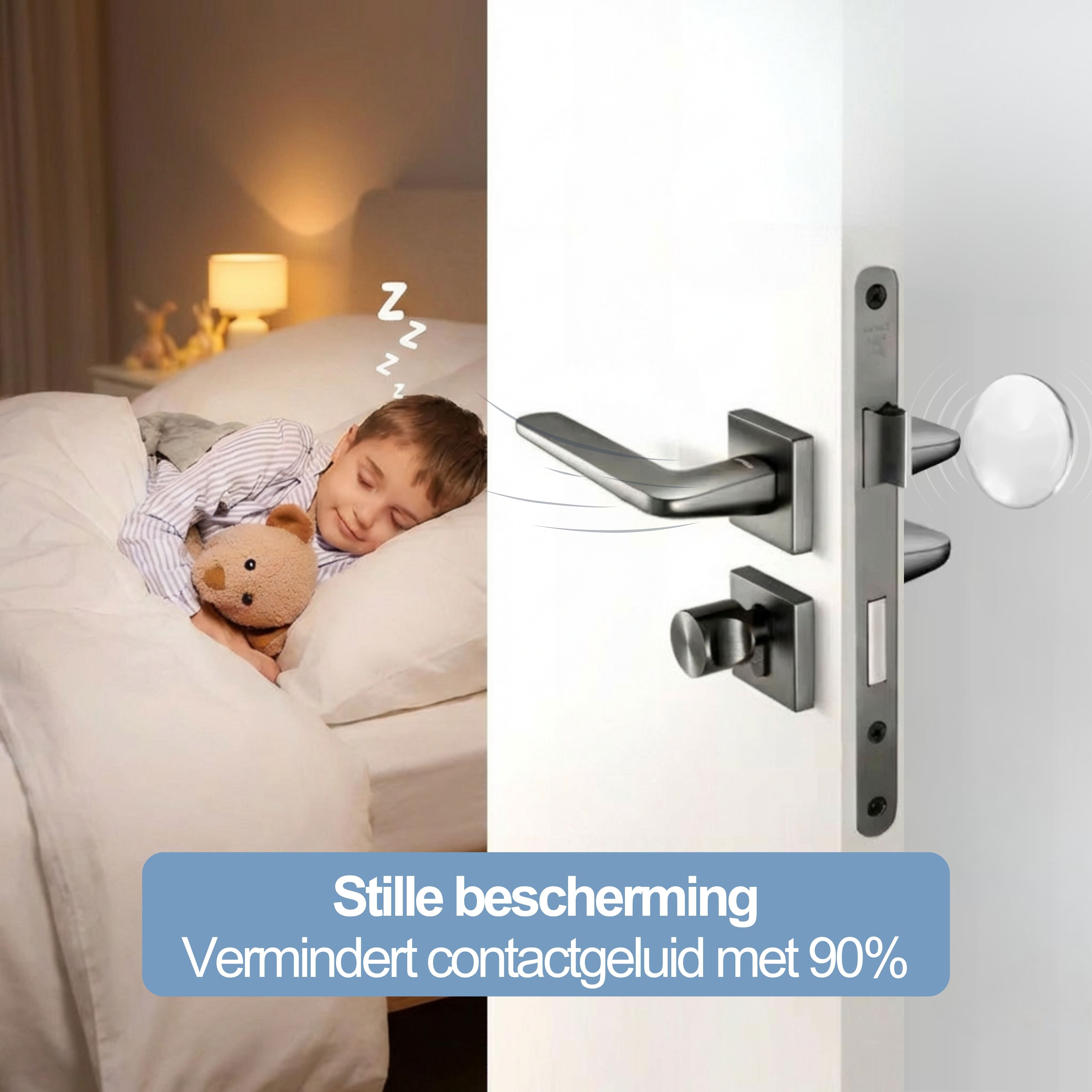 set van 4 zelfklevende deurstoppers verminder contact geluid